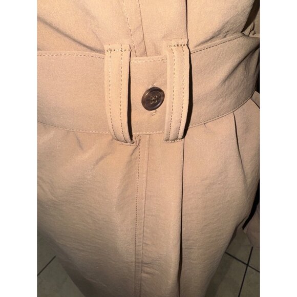 A New Day Womens S Beige Lined Trench Coat S Double-Breasted City Classic Money - Picture 8 of 13